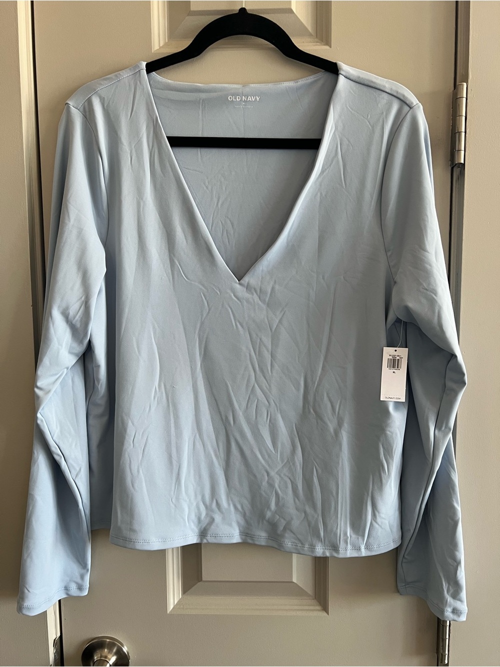 Old Navy Light Blue V-Neck Long Sleeve Top